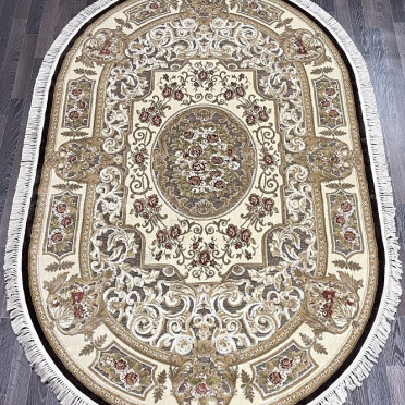 Ковер бельгийский 5134498330 KUNDUZ (Вискоза, коричневый) овальный