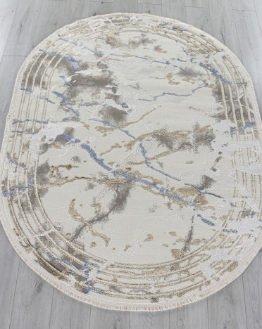 Ковер 27243A - GRY / BLUE - Овал - коллекция MOSSO