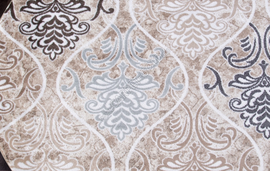 Ковер d310 - CREAM-BROWN - Круг - коллекция VALENCIA DELUXE