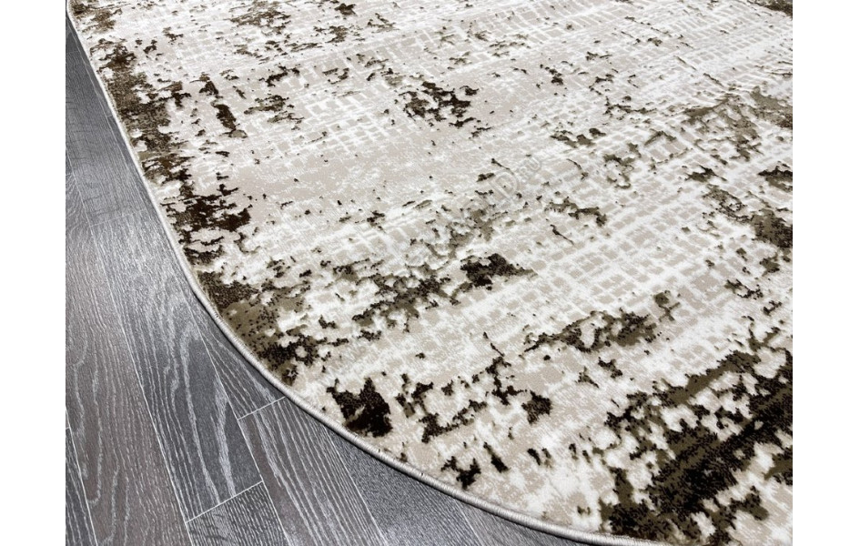 Турецкий ковер 40359C_KAHVE / VIZON ОВАЛ