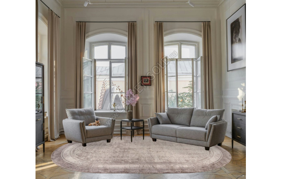 Ковер O2445 - 680 CREAM / BROWN - Овал - коллекция BRAND