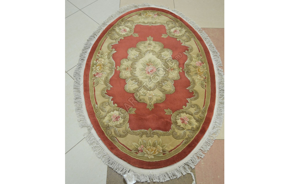 Китайский шерстяной ковер ручной работы SHD-06 Terra Oval